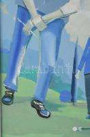 Neuberger István (1953-): Amatőr piktorok, 2007. Olaj, farost. Jelzett. Fakeretben. 49x61 cm