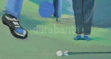 Neuberger István (1953-): Amatőr piktorok, 2007. Olaj, farost. Jelzett. Fakeretben. 49x61 cm