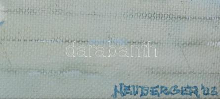 Neuberger István (1953-): Festő és modellje. Olaj, farost. Jelzett. Fakeretben. 48x69 cm