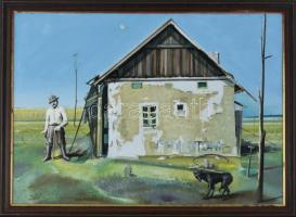 Neuberger István (1953-): Mementoni. Olaj, farost. Jelzett. Fakeretben. 50x70 cm