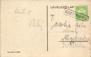 Eperjes, Presov; vasútállomás. Divald Károly Fia kiadása / railway station + "KISSZEBEN P.U.&qu...