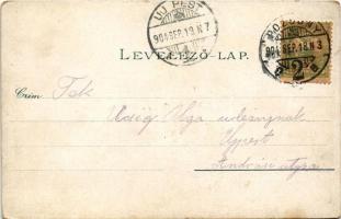 1904 Pozsony, Pressburg, Bratislava; Grassalkovich tér, hirdetőoszlop. Ottmar Zieher / Platz / squar...