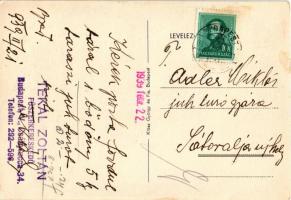 1939 A tavasz virágai... Dreher cukorkák. Klösz György és fia. A levél címzettje Adler Miklós, sátor...