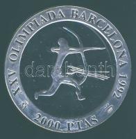 Spanyolország 1990. 2000P Ag "Olimpia-íjászat" T:PP tanúsítvánnyal