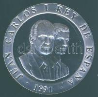 Spanyolország 1991. 2000P Ag "Olimpia-zászló, láng, ötkarika" T:PP