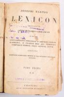 Márton, Josephi (József): Lexicon trilingve Latino-Hungarico-Germanicum ad ductum lexici scholastici...
