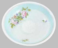 Fischer &amp; Mieg Pirkenhammer mosakodótál, jelzett, belseje kopással, d: 37 cm, m: 10 cm