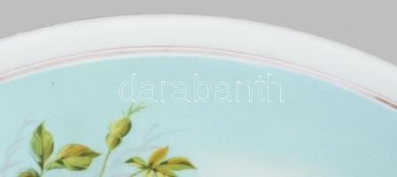 Fischer &amp; Mieg Pirkenhammer mosakodótál, jelzett, belseje kopással, d: 37 cm, m: 10 cm