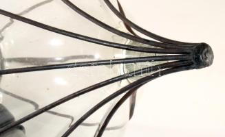 cca 1980/85 Murano vas szerelékbe fújt design lámpa. jelzés nélkül, jó állapotban, m: 50 cm