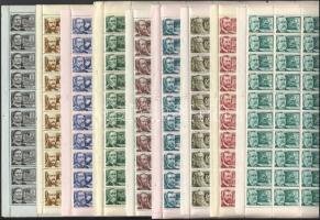 1954 Tudósok 9 db teljes ív, vízjelre átnézetlen (min 136.000)