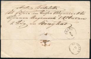 ~1865 10kr + 15kr ajánlott levélen Lombardiába "BONYHÁD"