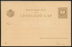 1896 2kr díjjegyes milleniumi képeslap, használatlan