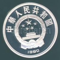 Kína 1990. 10Y Ag "Olimpia-kerékpár" T:PP Tanúsítvánnyal!