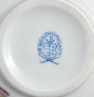 Herendi Rotschild mintás bonbonniere. Kézzel festett, jelzett, hibátlan d: 8 cm