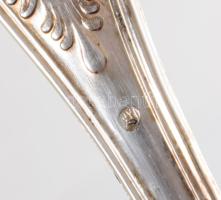 cca 1970 Olasz vastagon ezüstözött 12 személyes 51 részes evőeszköz készlet, jelzett, hiánytalan, dí...