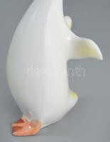 Hollóházi liba, kézzel festett jelzett, kopással, m: 17 cm