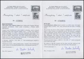 Abony 1945 Hadvezérek 40f/10f távolsági levelezőlapon Jászfényszarura, "elköltözött" jelzé...