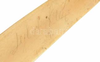 2 darab antik csont könyvrestaurátor eszköz, bőrkihúzó, bőrsimító, h: 25 cm