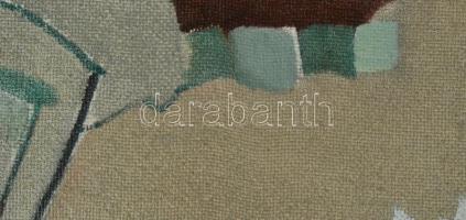 Neuberger István (1953-): Sárga csikó. Olaj, farost. Jelzett. Fakeretben. 45x58 cm