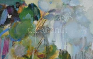 Neuberger István (1953-): Vízparti élet. Olaj, farost. Jelzett. Fakeretben. 48x58 cm