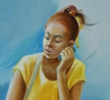 Neuberger István (1953-): Viharos telefonhívás, 2019. Olaj, vászon. Jelzett. Fakeretben. 80x60 cm