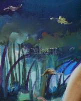 Neuberger István (1953-): Viharos telefonhívás, 2019. Olaj, vászon. Jelzett. Fakeretben. 80x60 cm