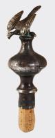 Ezüst (Ag) sasfigurás italzáró, m: 13 cm, nettó 83g /// Silver (Ag) eagle-figure bottle stopper, hei...