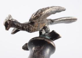 Ezüst (Ag) sasfigurás italzáró, m: 13 cm, nettó 83g /// Silver (Ag) eagle-figure bottle stopper, hei...