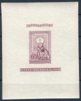 1951 80 éves a magyar bélyeg lila vágott blokk luxus minőségben (550.000)