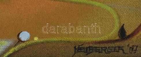 Neuberger István (1953-): Csomópont, 2007. Olaj, farost. Jelzett. Fakeretben. 53x79 cm