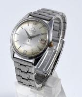 Mondaine 25 köves automata karóra, működik, repedt üveggel, d: 32mm