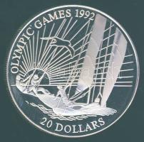 Kiribati 1992. 20$ Ag "Olimpia-vitorlázás" T:PP Tanúsítvánnyal!