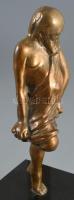Melocco Miklós (1935- ): Szókratész, bronz, márvány, talapzaton, jelzés nélkül, m: 21 cm /// Miklós ...