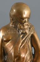 Melocco Miklós (1935- ): Szókratész, bronz, márvány, talapzaton, jelzés nélkül, m: 21 cm /// Miklós ...