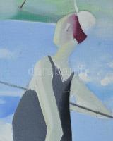 Neuberger István (1953-): Mártélyi vízparton, 1993. Olaj, farost. Jelzett. Fakeretben. 61x100 cm. KI...