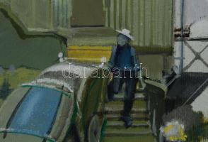 Neuberger István (1953-): Életkép I. Olaj, vászon. Jelzett. Fakeretben. 30x40 cm