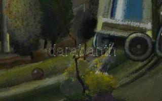 Neuberger István (1953-): Életkép I. Olaj, vászon. Jelzett. Fakeretben. 30x40 cm