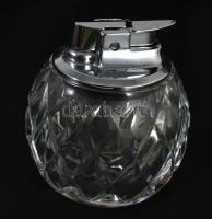 Üveg testű öngyújtó, m: 7,5 cm