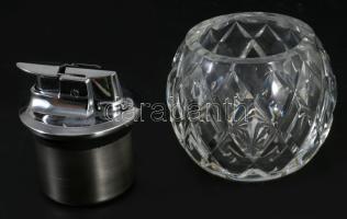 Üveg testű öngyújtó, m: 7,5 cm