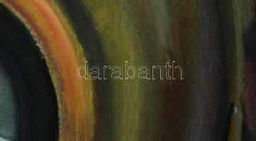 Neuberger István (1953-): Seggfej, 2021. Olaj, farost. Jelzett. Fakeretben. 40x40 cm