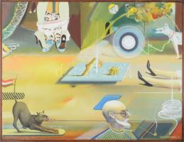 Neuberger István (1953-): Nofene, 1991-2026. Olaj, vászon. Jelzett. Fakeretben. 60x80 cm