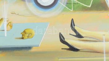 Neuberger István (1953-): Nofene, 1991-2026. Olaj, vászon. Jelzett. Fakeretben. 60x80 cm