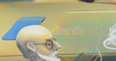 Neuberger István (1953-): Nofene, 1991-2026. Olaj, vászon. Jelzett. Fakeretben. 60x80 cm