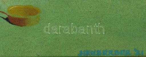 Neuberger István (1953-): Vízparti jelenet (Balaton). Olaj, farost. Jelzett. Fakeretben. 52x59 cm