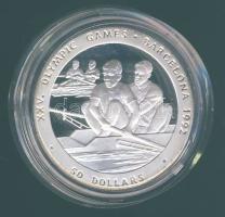 Niue 1989. 50$ Ag "Olimpia-evezés" T:PP Tanúsítvánnyal!