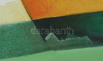 Neuberger István (1953-): Istálló ajtó, 1996. Olaj, vászon. Jelzett. Fakeretben. 64x76 cm