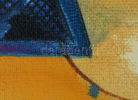 Neuberger István (1953-): Istálló ajtó, 1996. Olaj, vászon. Jelzett. Fakeretben. 64x76 cm