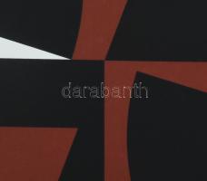 Victor Vasarely (1908-1997): Geometrikus kompozíció (cím nélkül). Szitanyomat, papír, jelzett, számo...