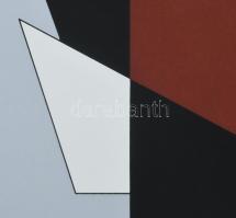 Victor Vasarely (1908-1997): Geometrikus kompozíció (cím nélkül). Szitanyomat, papír, jelzett, számo...