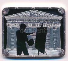 DN "Magyar Festészet Remekei - Benczúr Gyula: Hunyadi László búcsúja, 1866" ezüstözött Cu ...